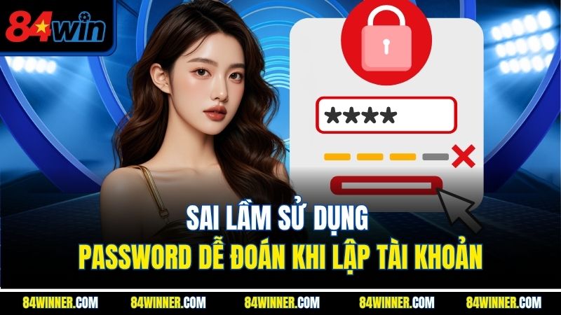 Sai lầm sử dụng password dễ đoán khi lập tài khoản